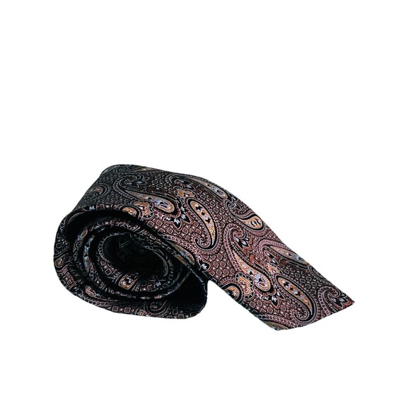 J.Z. Richards Men’s Silk Tie Made In USA Brown Multicolor Paisley New 3.5x60” - Picture 2 of 8
